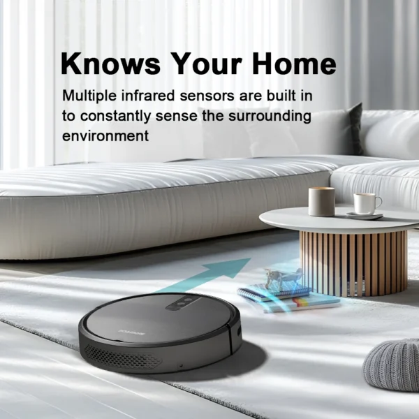 Smart Vacuum Cleaner Robot 3600PA Sweeper Floor Wireless Auto-Recharge Navigation Area On Map Pet Hair For Home Cleaning Robotic - Image 3