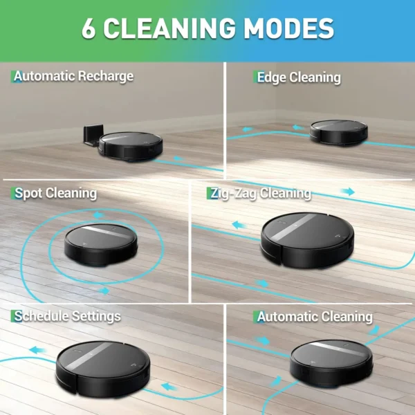 OMESER Robot Vacuum Cleaner Auto Charging 1400Pa Power App Control Water Tank Wet Mopping Robot Vacuum Cleaner Electric Sweeper - Image 4