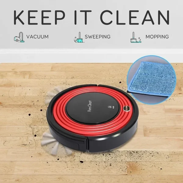 1500pa suction - electric sweeping machine with dispatch activation and charging base - carpet floor pet hair automatic cleaning - Image 2